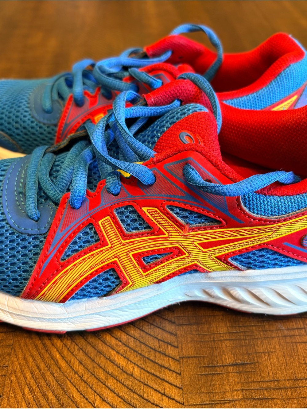 ASICS Kids' Blue & Red Sneakers